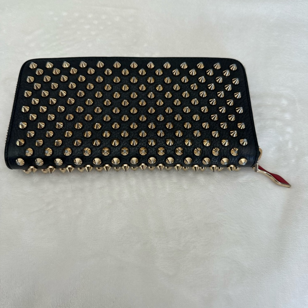 Christian Louboutin Gold Spiked Panetton Wallet